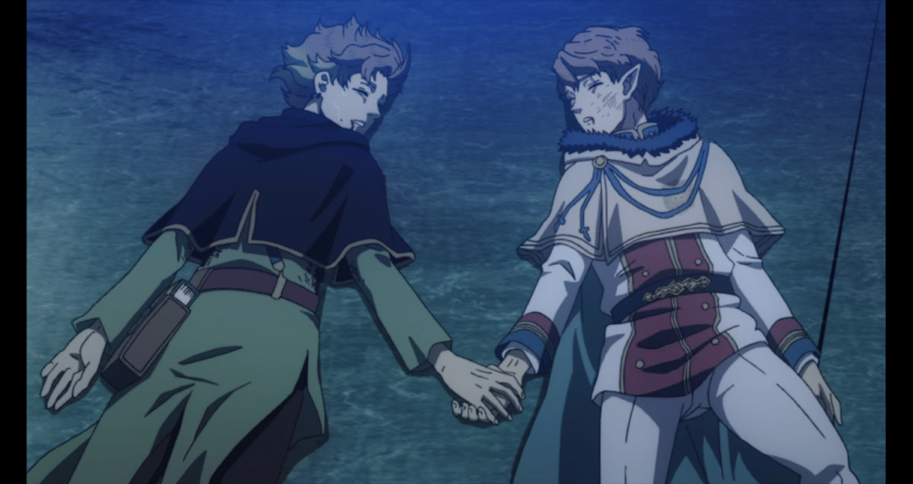 Finral menyelamatkan Langris (dok. Pierrot/ Black Clover)