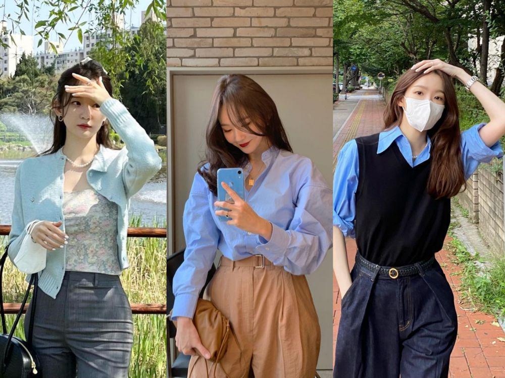 10 Ide OOTD Nuansa Biru ala Kang Min Kyung Davichi, Stunning Abis!