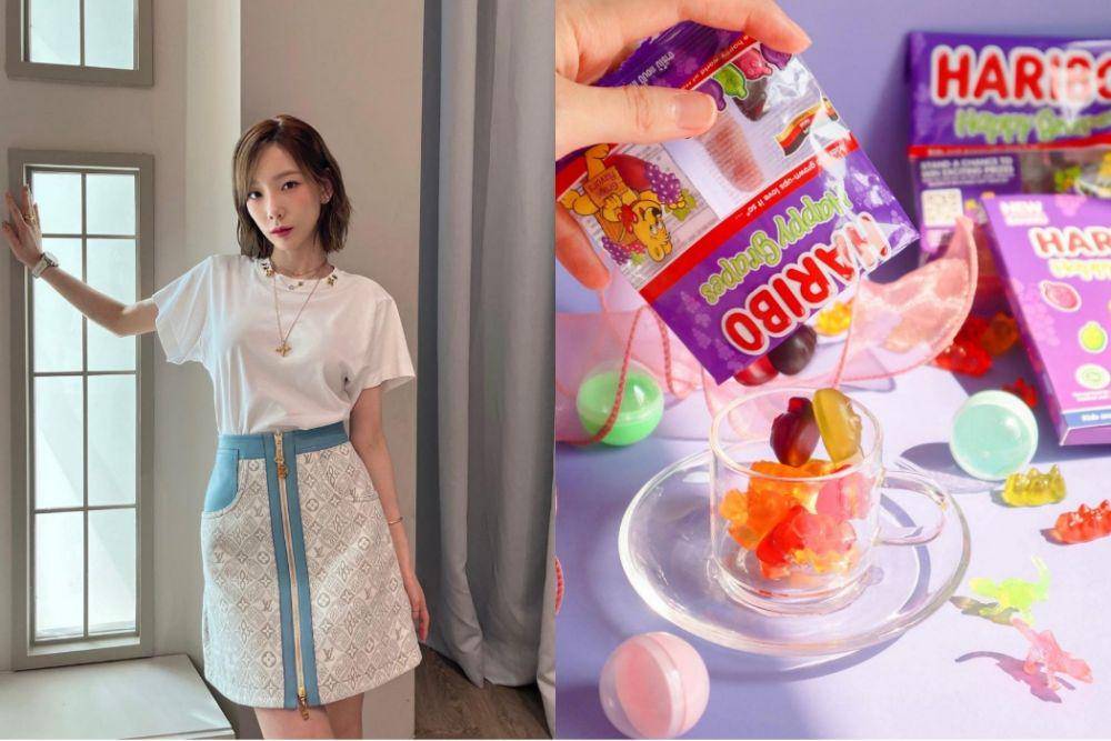 Taeyeon SNSD (instagram.com/taeyeon_ss) | Haribo happy grapes jelly (instagram.com/kivalive_)