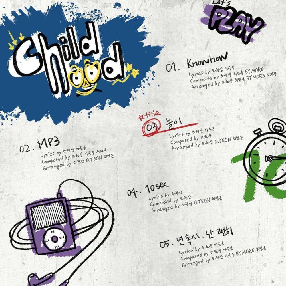 tracklist 1st Full Album Lucy Band Childhood (instagram.com/band_lucy)