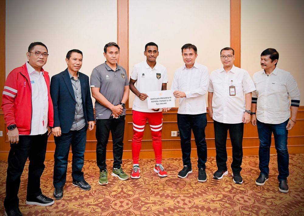 Timnas U-16 Diguyur Bonus Rp1 Miliar dari Jokowi