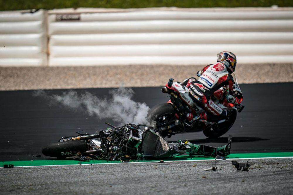 insiden kecelakaan di MotoGP Austria 2020 (motogp.com)