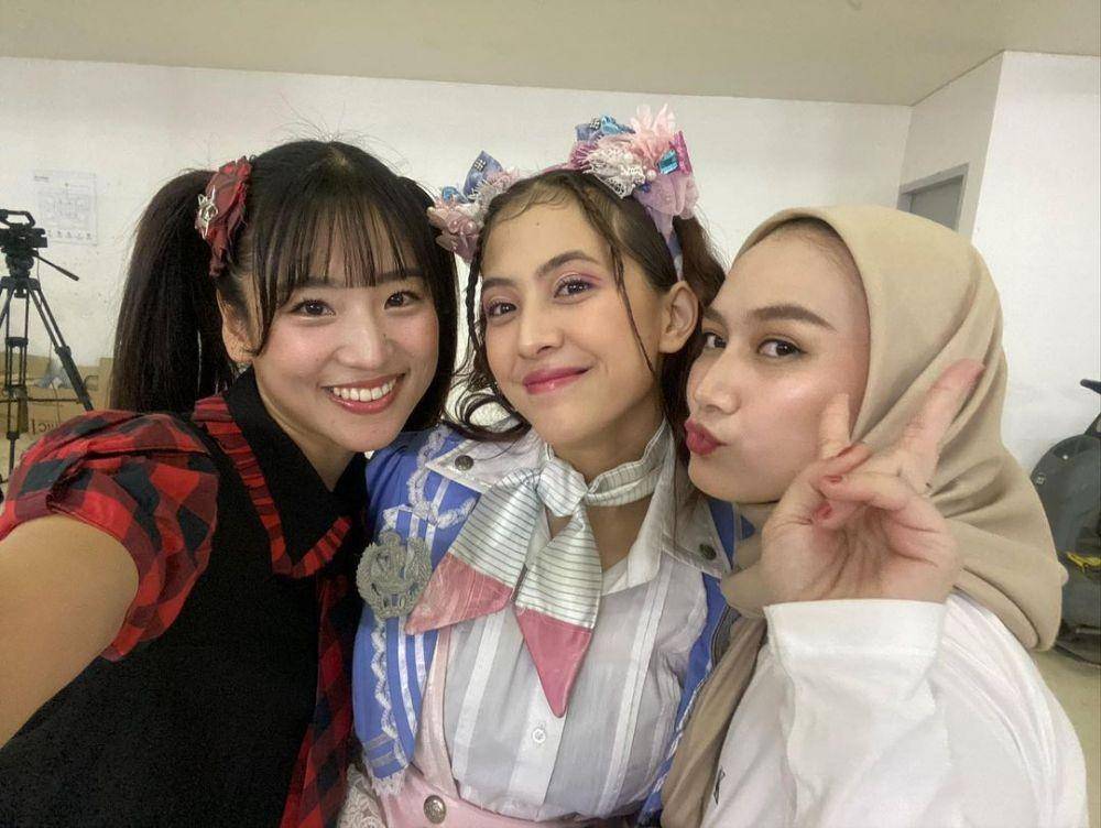 Haruka bersama Zara dan Nabilah eks JKT48 (instagram.com/haruuuu_chan)