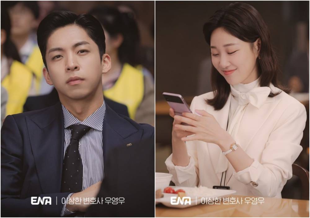 Joo Jong Hyuk dan Ha Yoon Kyung di drama Extraordinary Attorney Woo (instagram.com/channel.ena.d)