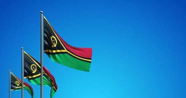 Premium Foto | 3D Bendera Vanuatu(Freepik/Splinestudios)