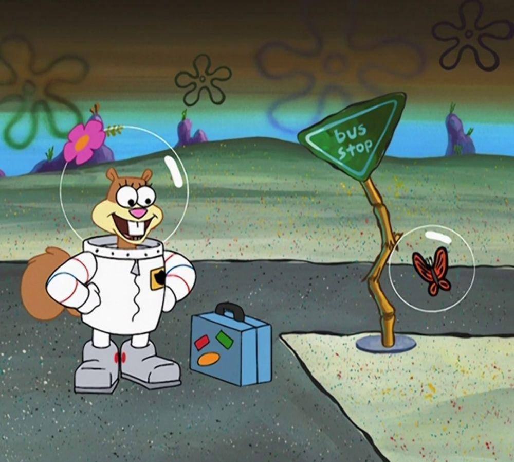 Sandy dan Wormy. (dok.Nickelodeon/SpongeBob SquarePants)