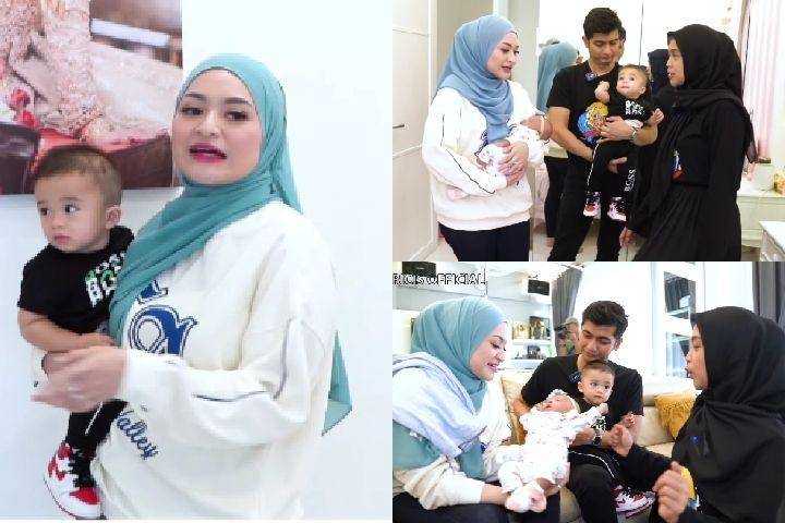 potret Nathalie Holscher dan Adzam jenguk baby Moana (youtube.com/Ricis Official)