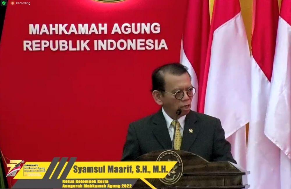 Ketua Kelompok Kerja Anugerah Mahkamah Agung 2022, Syamsul Maarif (IDN Times/Istimewa)