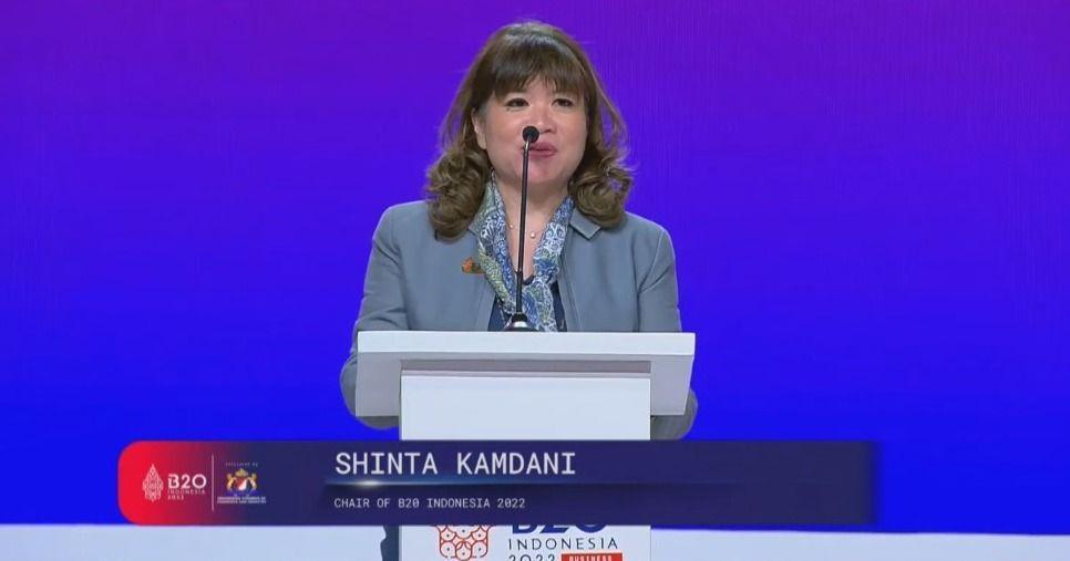 Shinta Kamdani, Chair of B20 Indonesia Memberikan Paparan (Dok. Youtube B20)