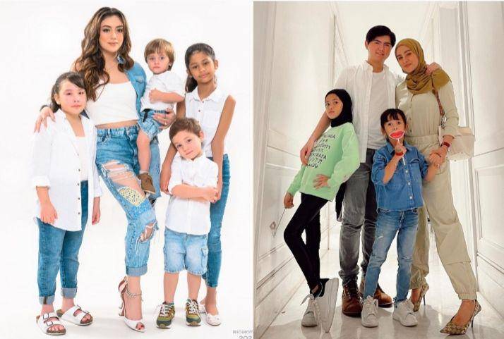 kolase potret seleb single mom (instagram.com/ollaramlan | instagram.com/celine_evangelista)