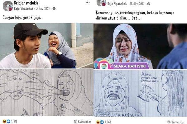 10 Potret Kocak Orang Lagi Belajar Melukis, Gambarannya Ngakak Abis
