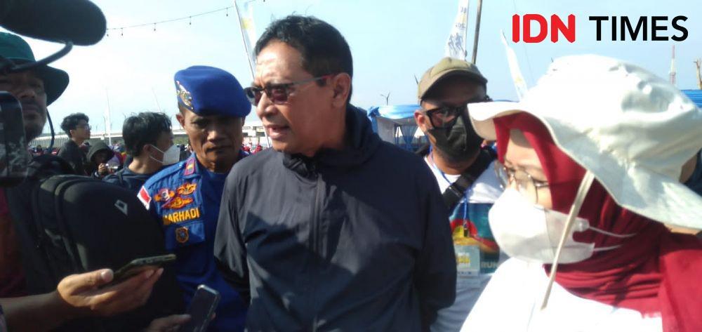 Direktur Pemasaran Badan Otorita Borobudur (BOB), Agus Richardi.(jaket hitam).(IDN Times/Daruwaskita)