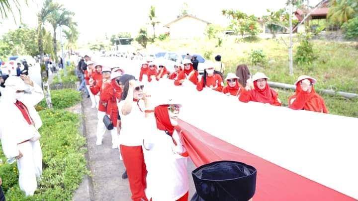 Kirab Bendera Merah Putih di Bulungan Kalimantan Utara, Sabtu (20/8/2022). Foto istimewa
