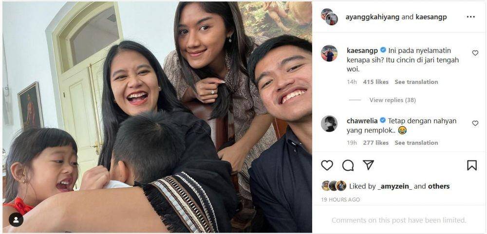 Kaesang Pangarep dan Erina Gudono (Instagram.com/ayanggkahiyang/)