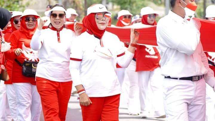 Kirab Bendera Merah Putih di Bulungan Kalimantan Utara, Sabtu (20/8/2022). Foto istimewa