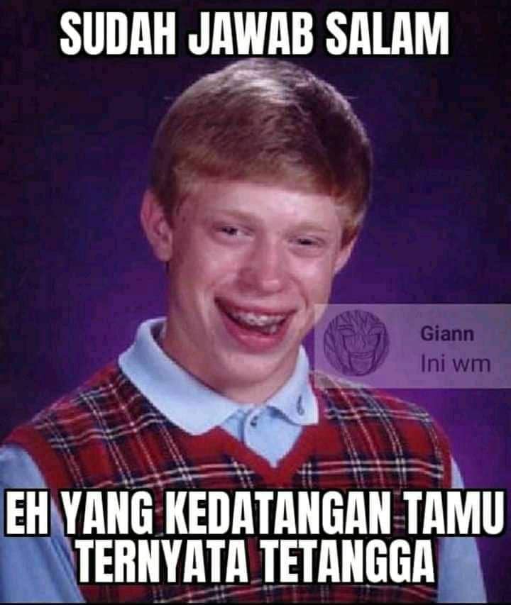 meme kocak saat kedatangan tamu (facebook.com/Giann)