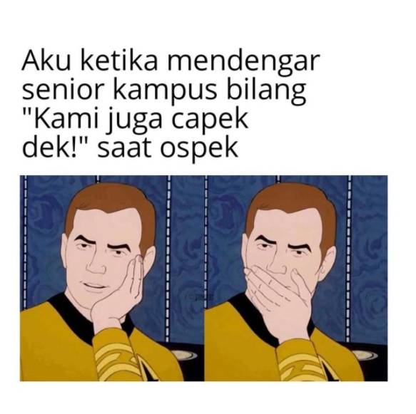 meme tentang ospek (facebook.com/captionsunda01)