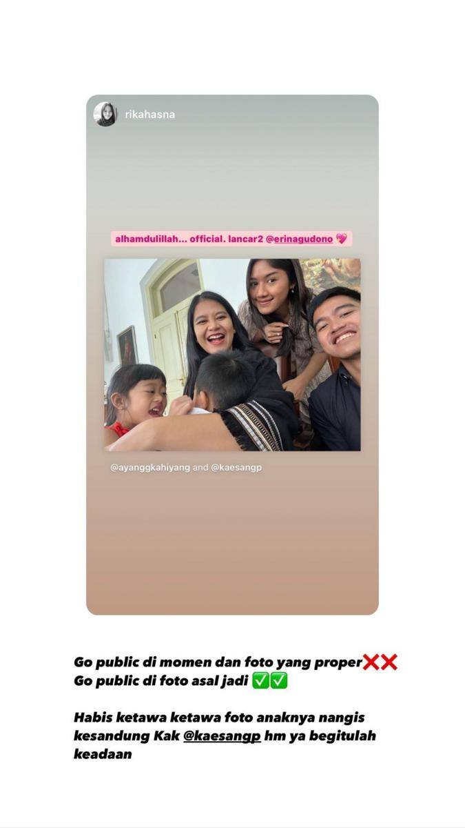Kaesang Pangarep dan Erina Gudono (Instagram.com/erinagudono/)