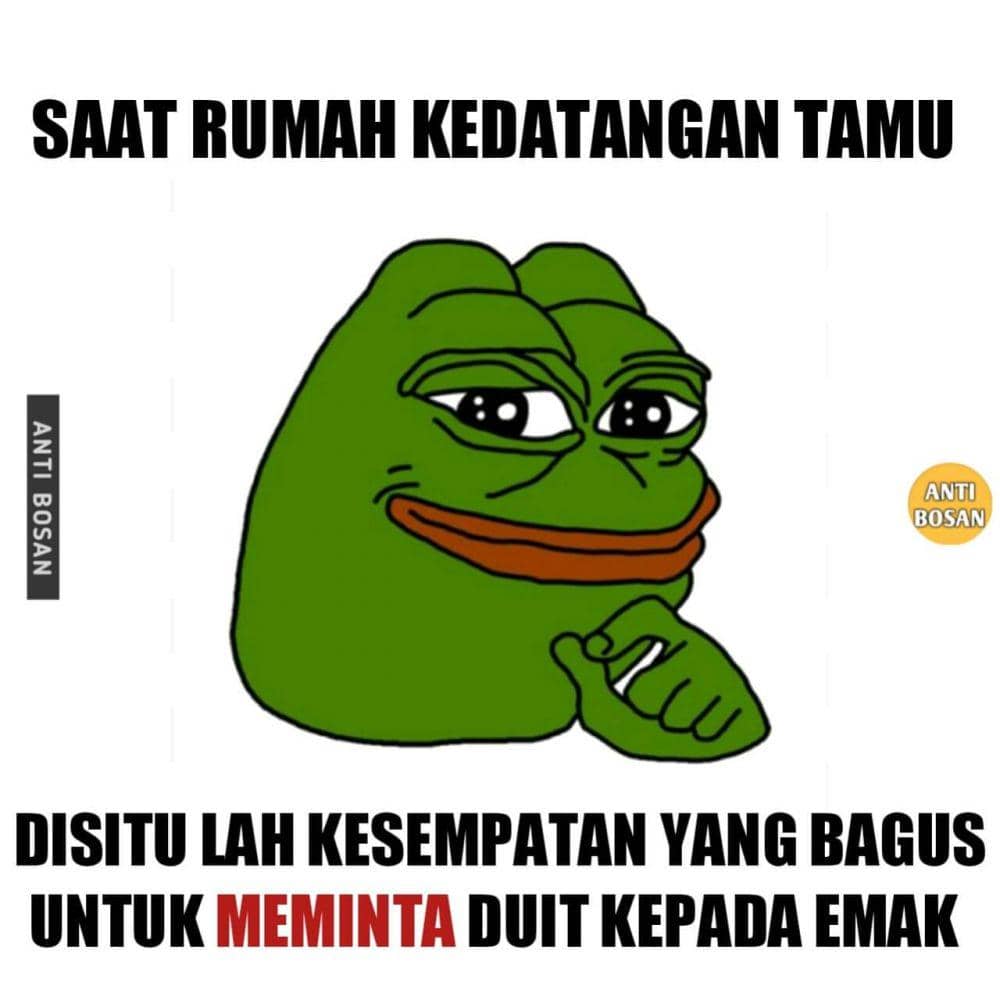meme kocak saat kedatangan tamu (facebook.com/ANTIBOSAN)