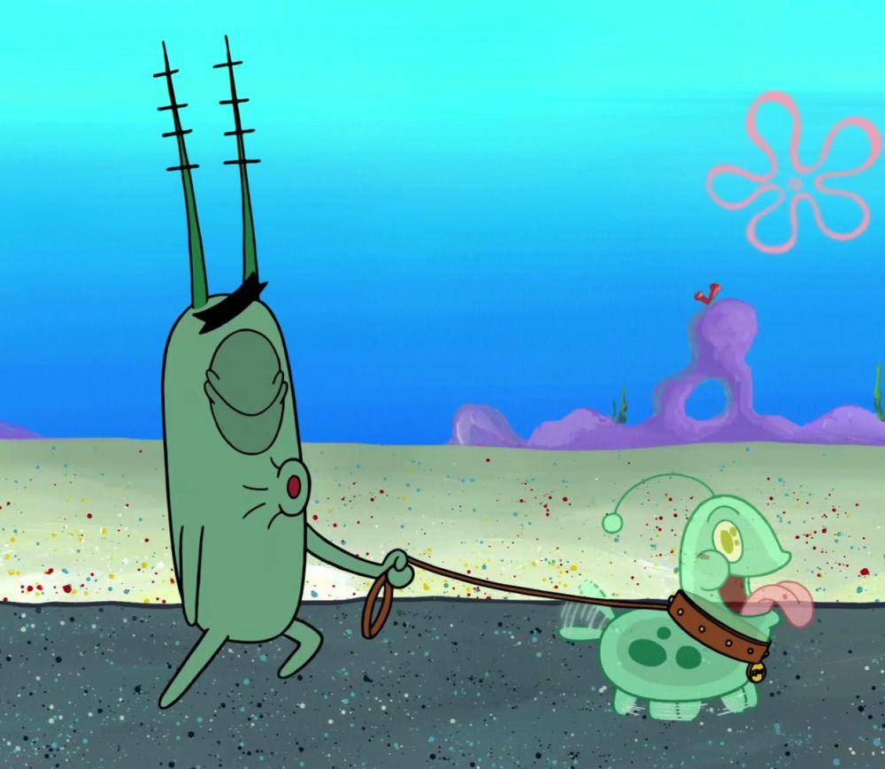 Plankton mengajak Spot jalan-jalan. (dok.Nickelodeon/SpongeBob SquarePants)