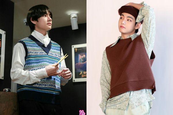 kolase padu padan vest V BTS (twitter.com/TheDailyNoona)