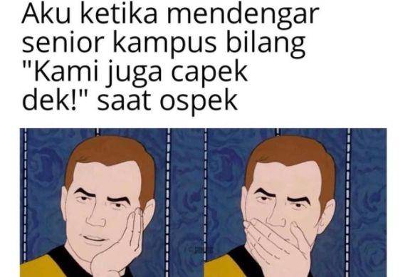 meme tentang ospek (facebook.com/captionsunda01)