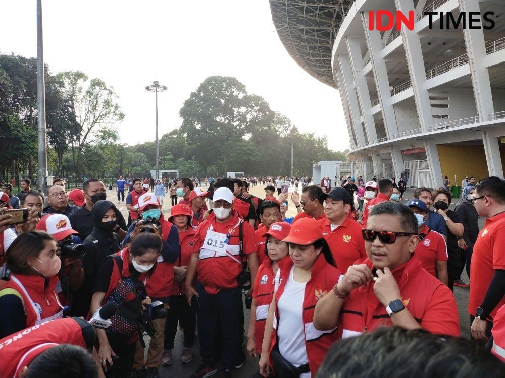 Rayakan HUT ke-77 RI, Puan Maharani Joging di GBK