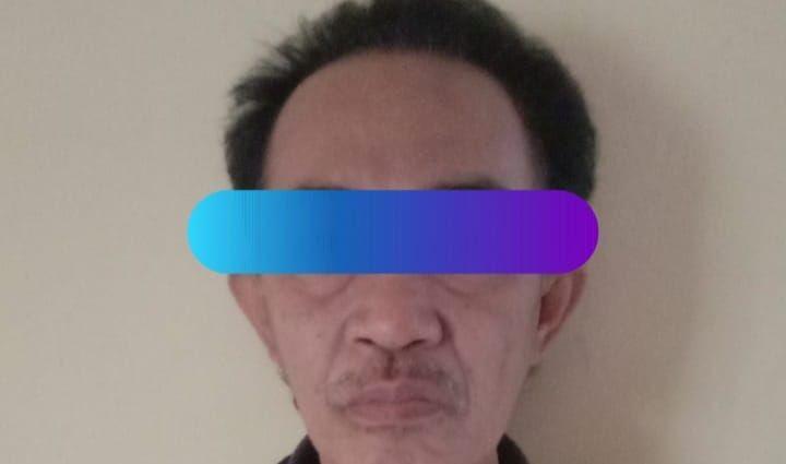 MD (51) warga Pekon Suka Bandung Kecamatan Talang Padang ditangkap personel Polsek Pugung Polres Tanggamus. (Dok. Polres Tanggamus).