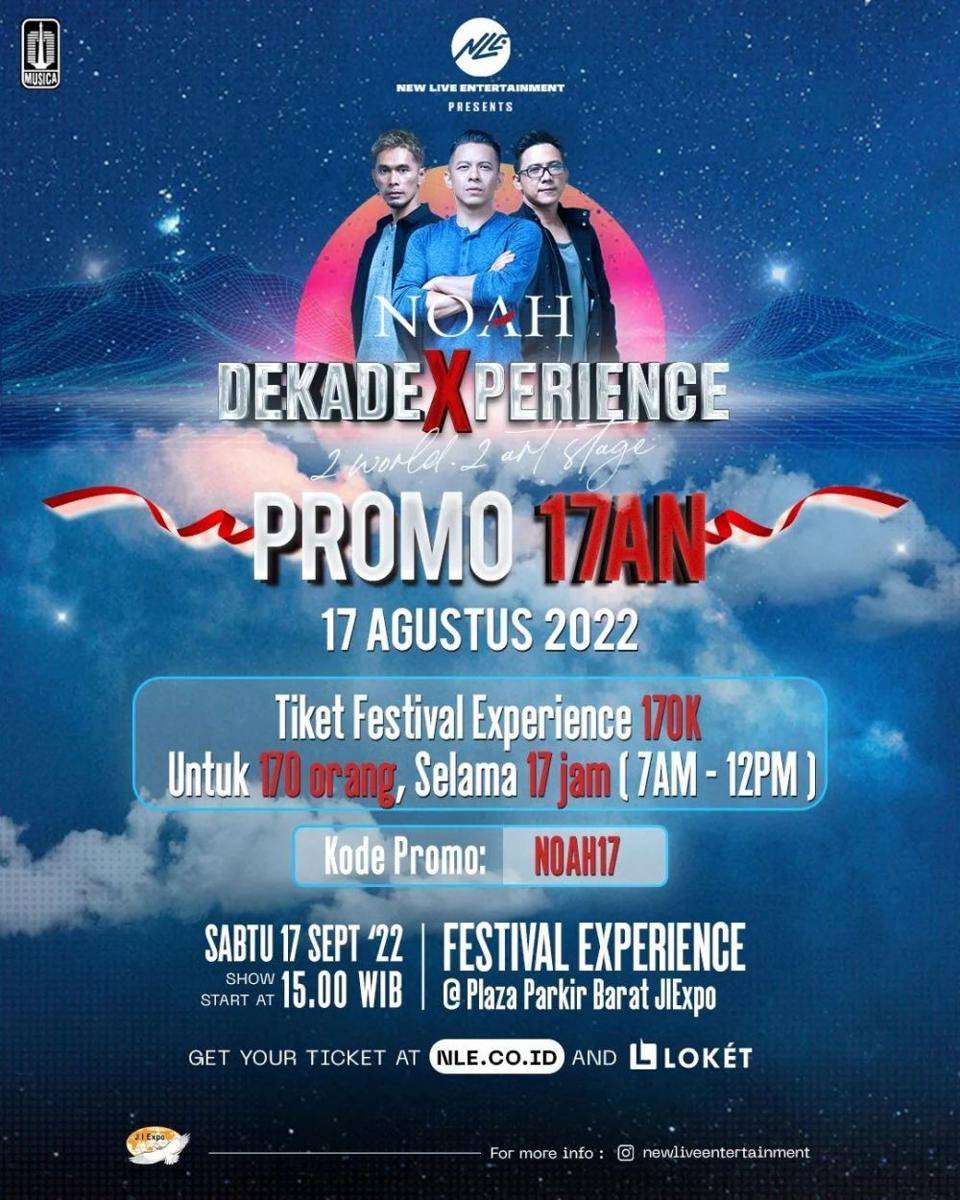 promo tiket konser NOAH DekadeXperience (instagram.com/newliveentertainment)