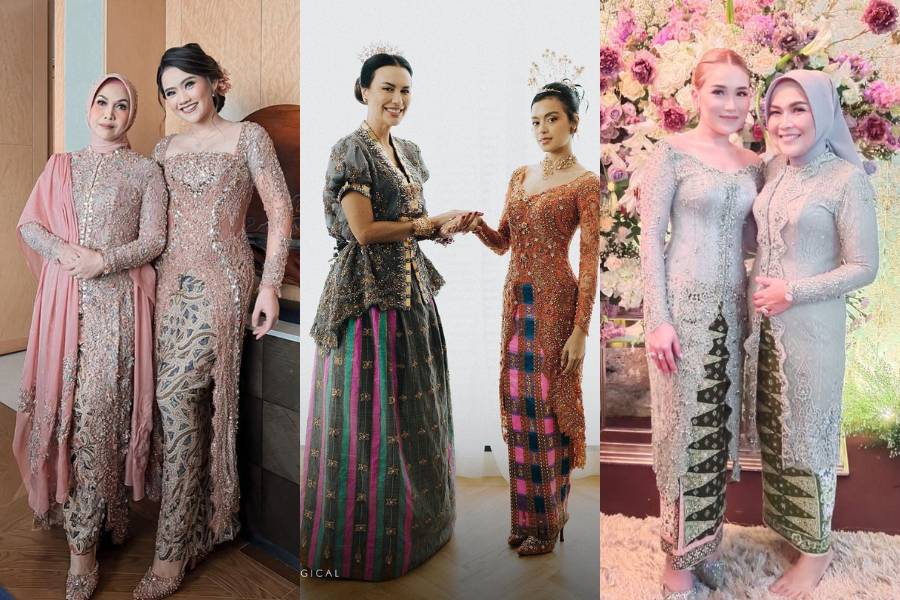 Kebaya brokat untuk ibu dan anak.  (instagram.com/gemmadelicia /