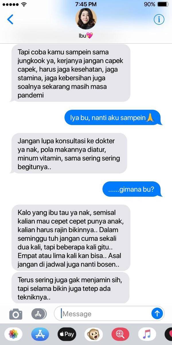 chat halu Kpopers ke mertua (twitter.com/maymayouu)