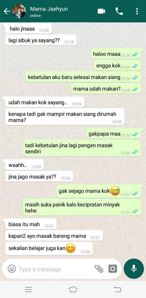 chat halu Kpopers ke mertua (twitter.com/chaematchaa)