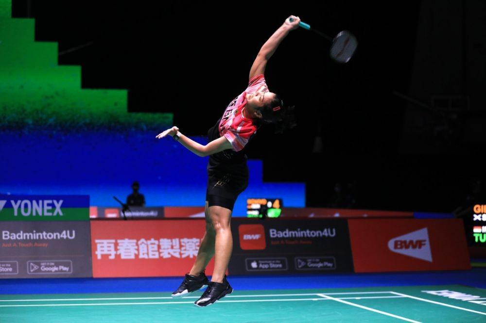 Gregoria Mariska Tunjung di Kejuaraan Dunia Bulu Tangkis 2022 (dok. PP PBSI)