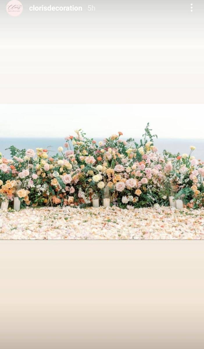inspirasi dekorasi lamaran Jessica Mila (instagram.com/clorisdecoration)