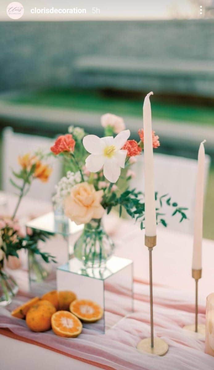 inspirasi dekorasi lamaran Jessica Mila (instagram.com/clorisdecoration)
