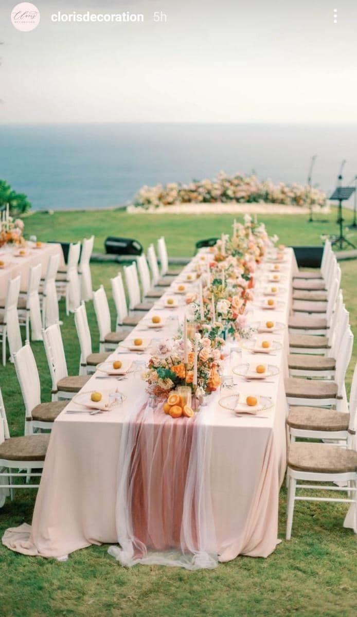 inspirasi dekorasi lamaran Jessica Mila (instagram.com/clorisdecoration)