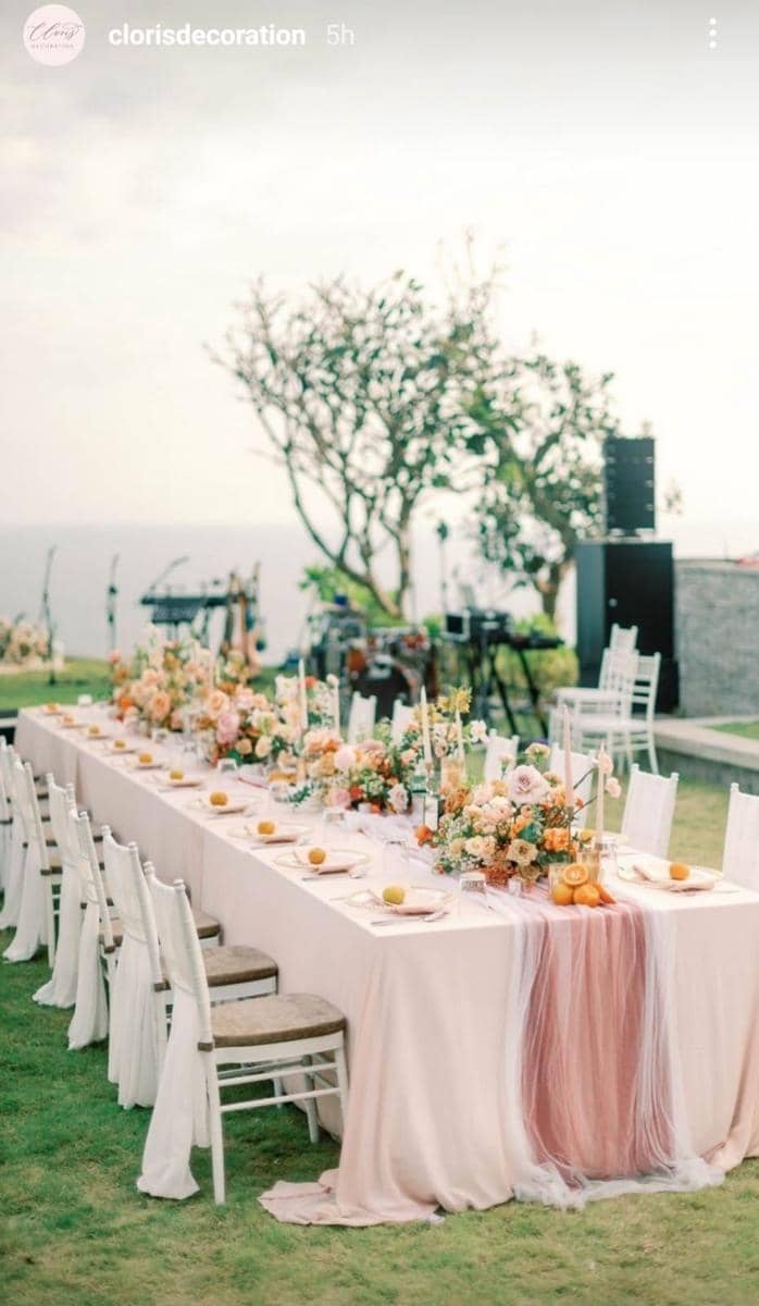inspirasi dekorasi lamaran Jessica Mila (instagram.com/clorisdecoration)