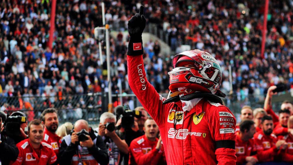 Charles Leclerc menjuarai GP Belgia 2019. (formula1.com)