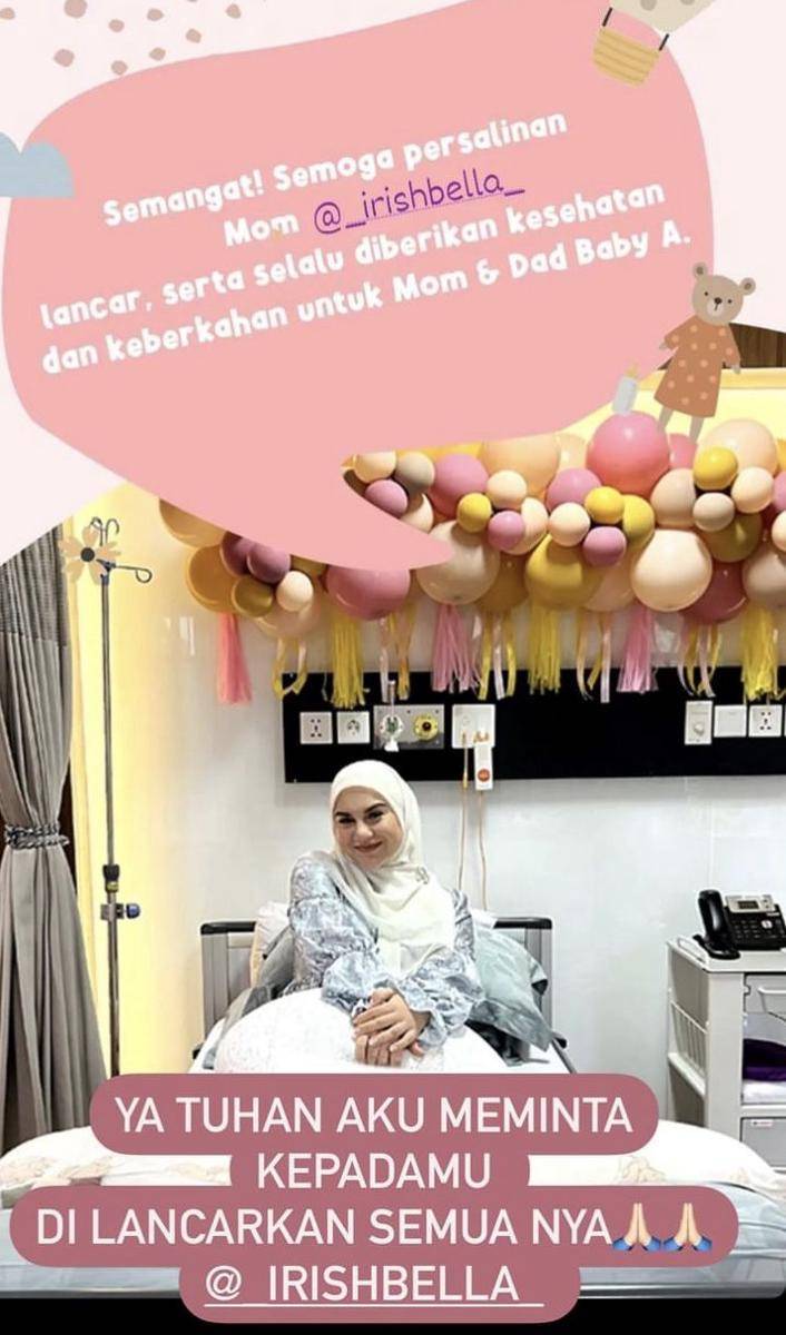 Irish Bella lahiran anak keempat. (instagram.com/ammarzoni)