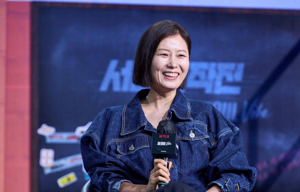 Moon So Ri di konferensi pers Film Seoul Vibe [23-08-2022] (dok. Netflix/Seoul Vibe)