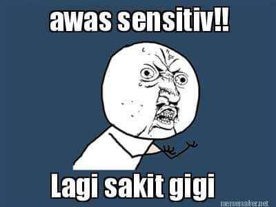 meme lucu saat sakit gigi (facebook.com/oppa)
