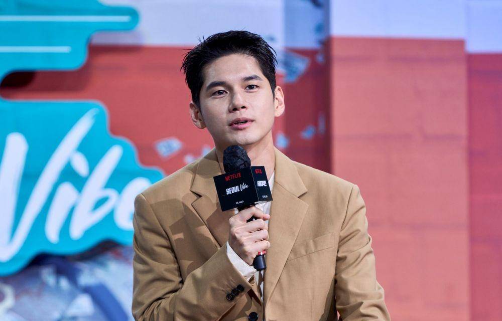 Ong Seong Wu di konferensi pers Film Seoul Vibe [23-08-2022] (dok. Netflix/Seoul Vibe)