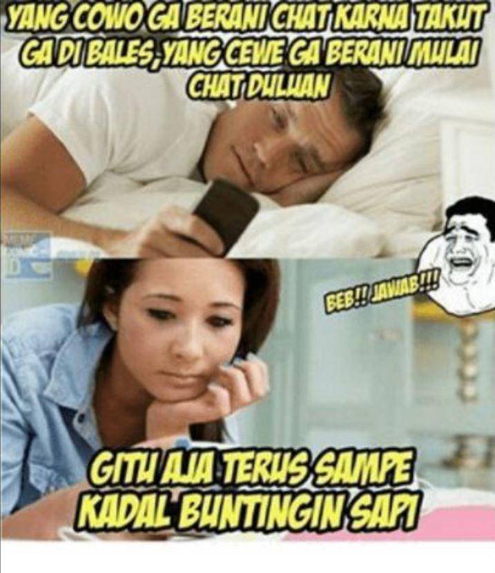 meme lika liku chat gebetan (instagram.com/memecomic.id)
