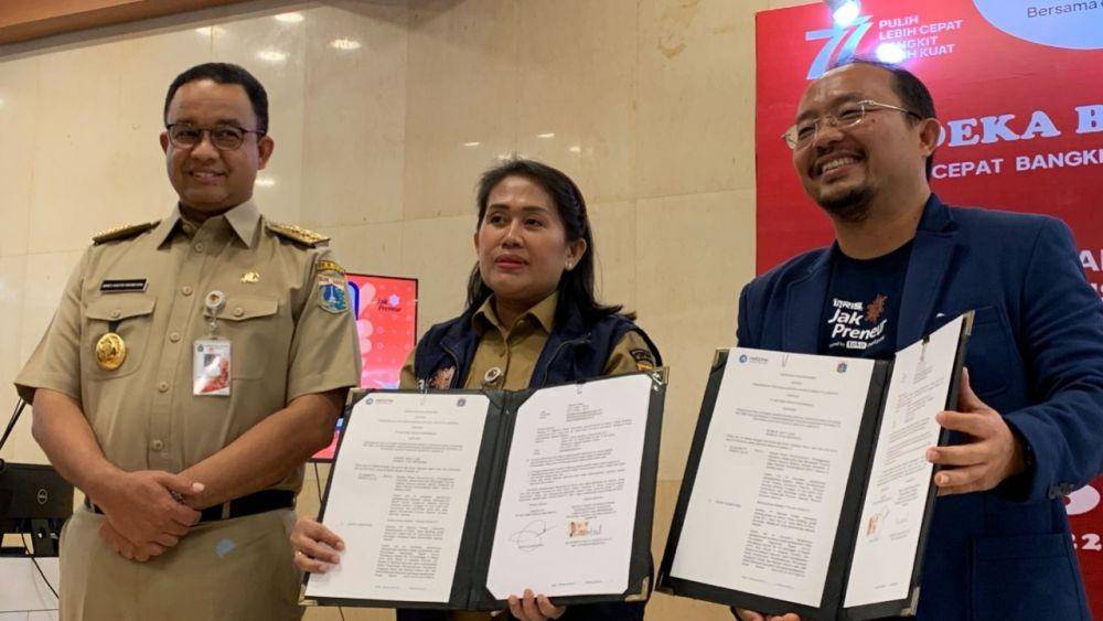 Pemprov DKI Jakarta luncurkan QRIS Jakpreneur, Selasa (23/8/2022). (dok. IDN Times/Istimewa)