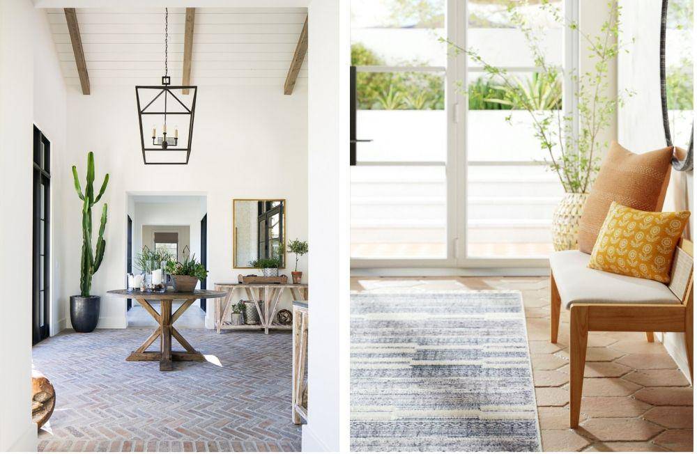 ide lantai untuk entryway (homebunch.com | instagram.com/jossandmain)