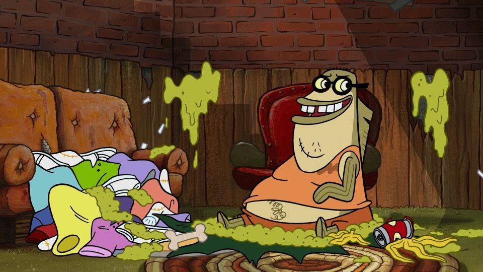 Kamar Bubble Bass yang berantakan. (dok.Nickelodeon/SpongeBob SquarePants)