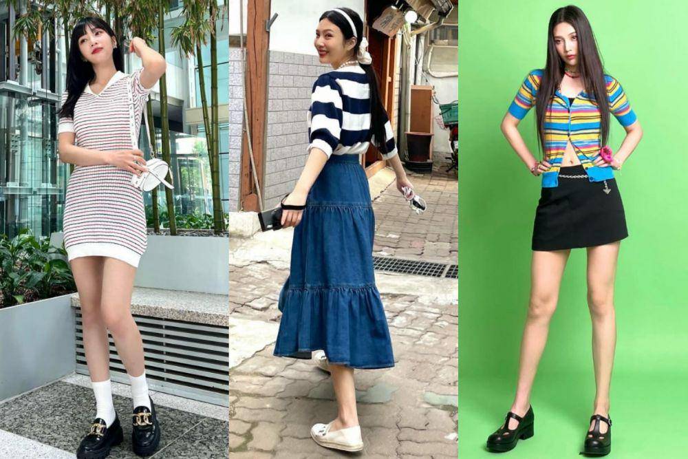 padu padan outfit stripe ala Joy Red Velvet (instagram.com/_imyour_joy)