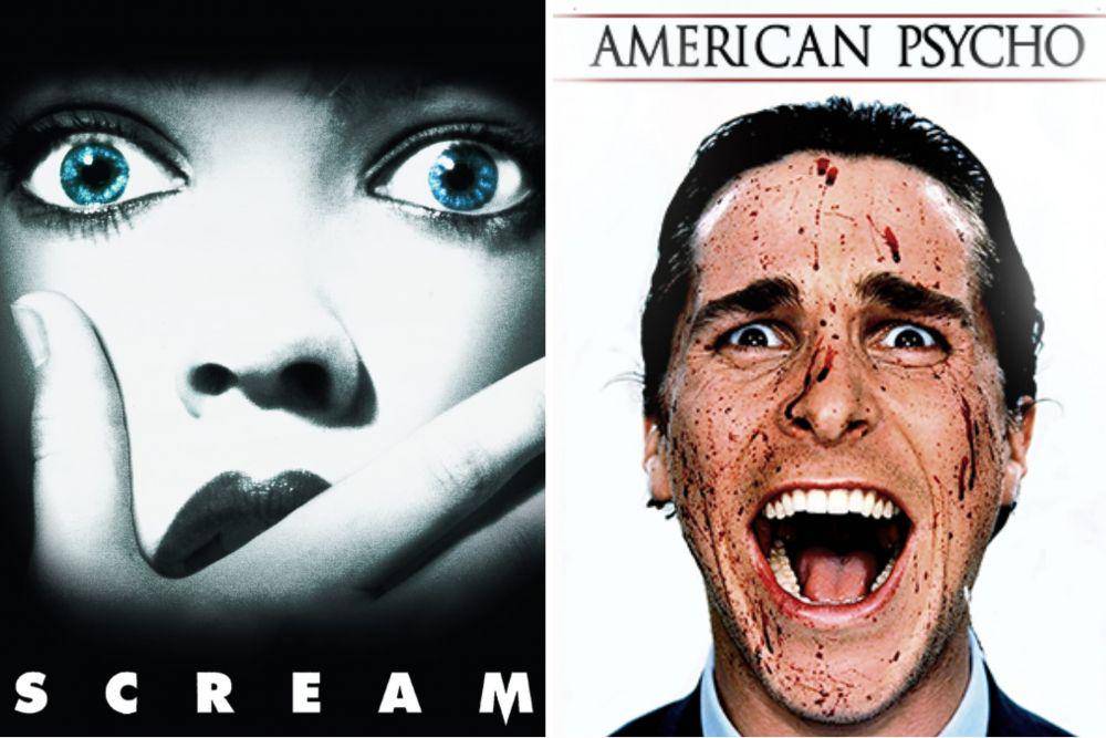 Scream (1996) dan American Psycho (2000) (dok. Miramax/Scream | dok. Lionsgate/American Psycho)