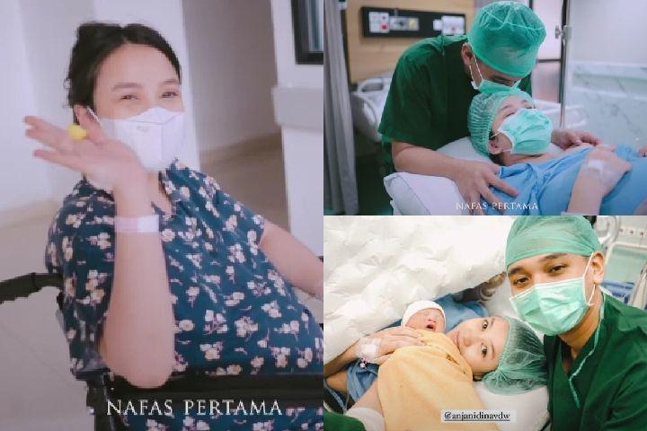 9 Potret Persalinan Anak Kedua Anjani Dina, Momen Bahagia!
