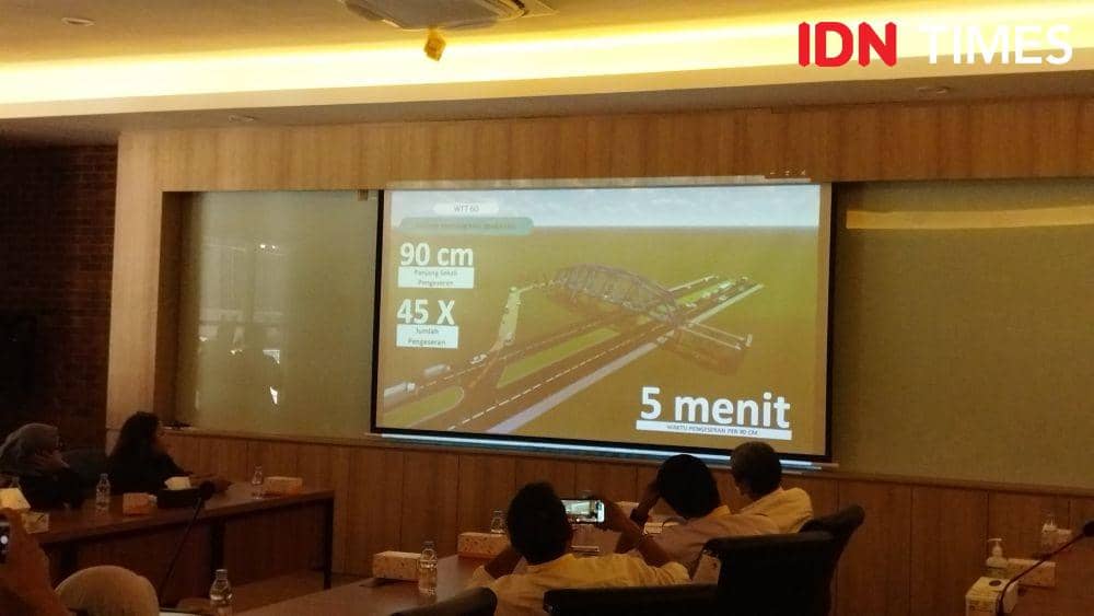 Gambar ilustrasi jembatan kereta yang melintas di atas jalan poros Maros-Pangkep. (IDN Times/Aan Pranata)
